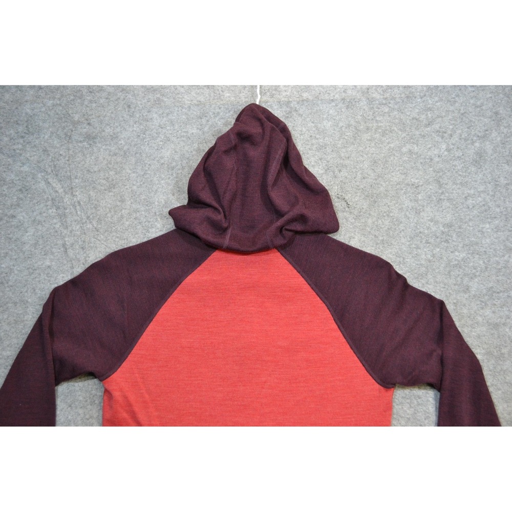 Smartwool Merino 250 Hoodie Womens M Red Purple 1/2 Zip Wool Thermal Layer Top - Picture 13 of 16